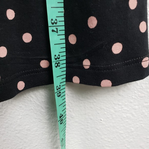 Boden Women's 4 Petite Amelie Jersey Dress Black With Pink Polka Dot Cap Sleeve - Picture 8 of 10